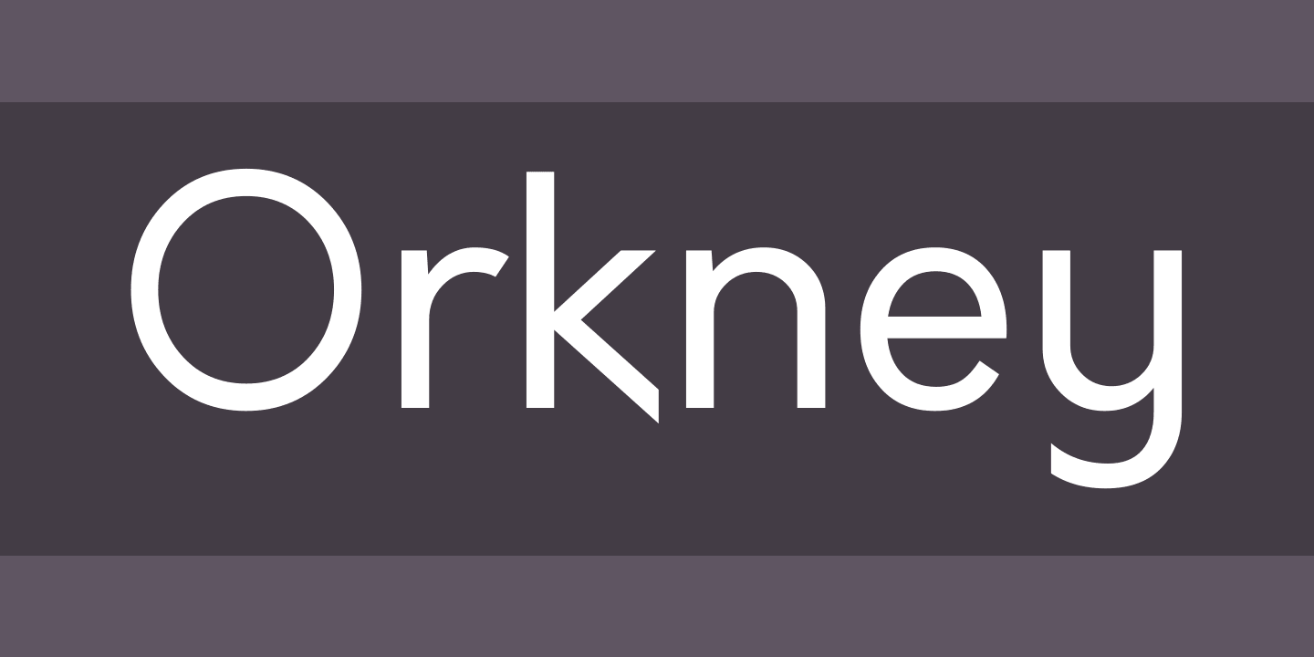 Beispiel einer Orkney Regular-Schriftart